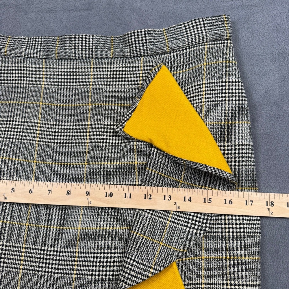 New York & Company Plaid Ruffle Mermaid Flare Skirt Grunge Y2K Academia Size 6 - Picture 10 of 13